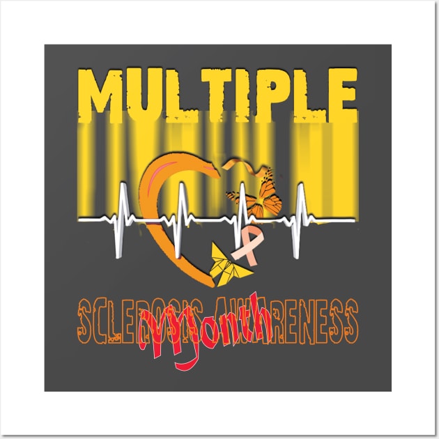 Multiple Sclerosis Awareness Wall Art by TeeText